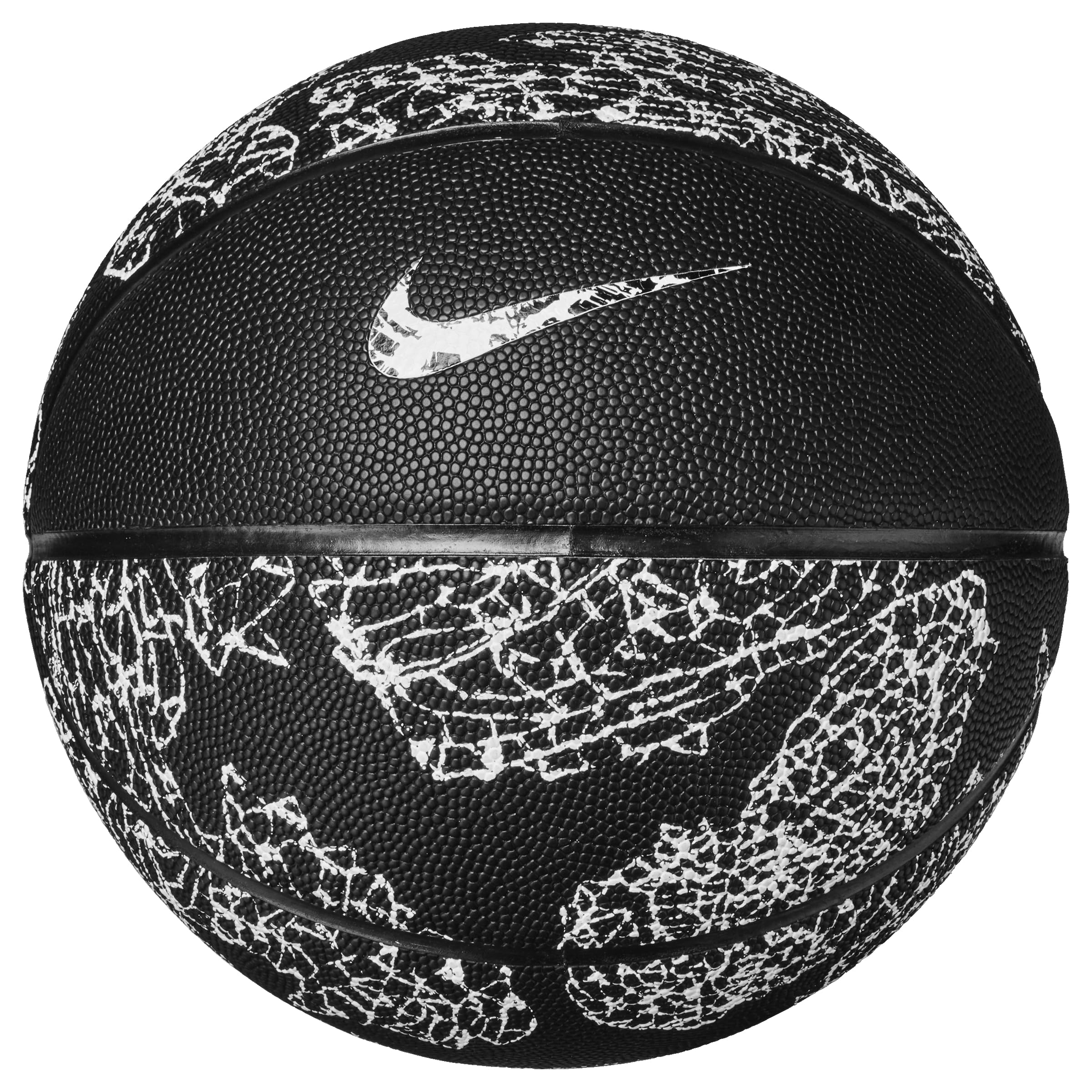Nike Basketball 8P PRM Energy - Premium Outdoor Basketball Ball - Robust Street Basketball - Delivered Deflated, Black/Black/Black/White, 7