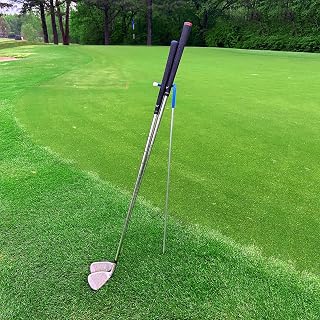 V-Shaped Golf Club Stand Keeps Your Clubs Clean, Dry & Visible, V-Stick Club Stand Made of Highly Durable Stainless Steel - Easy to Carry Golf Club Holder