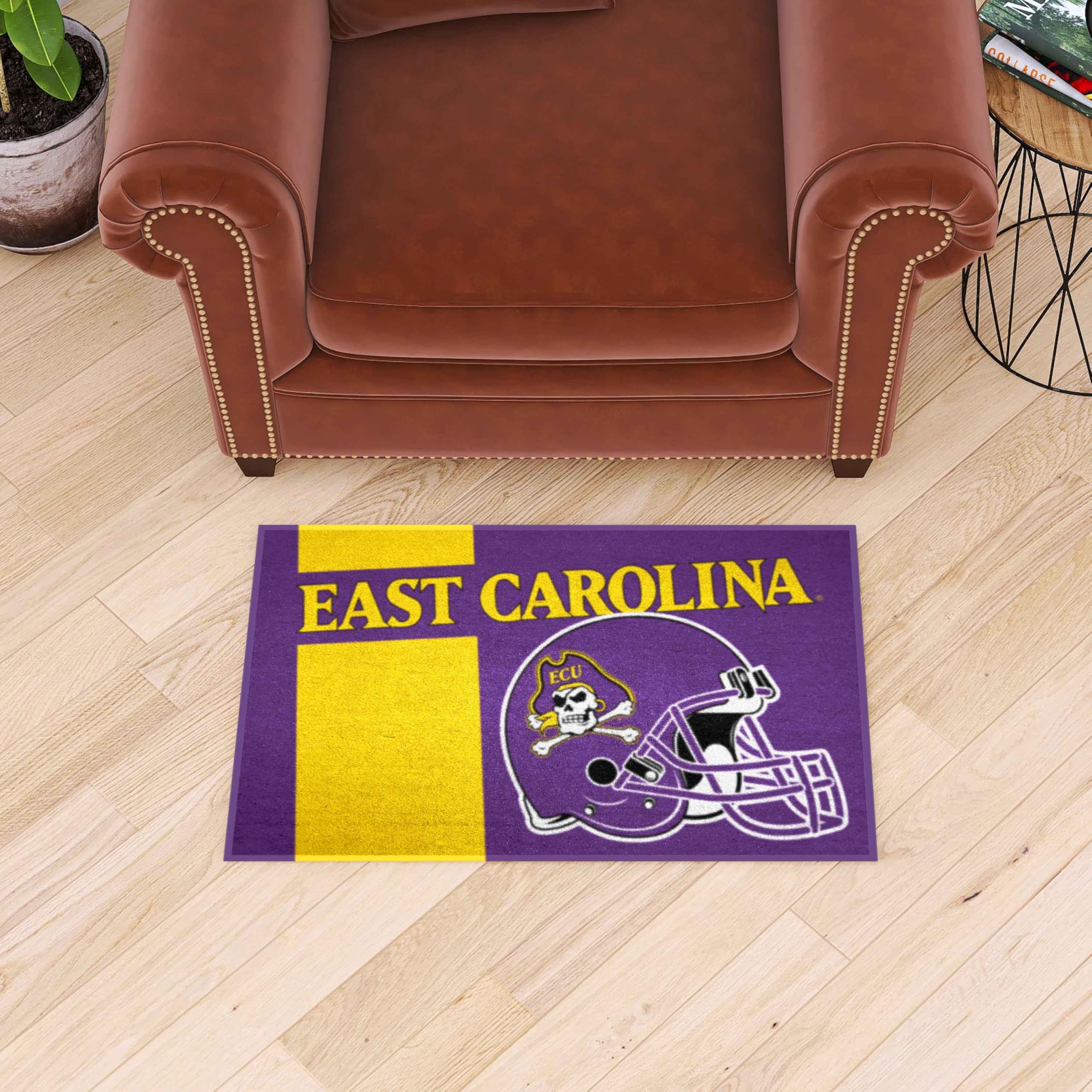 FANMATS 19649 East Carolina Pirates Starter Mat Accent Rug - 19in. x 30in. | Sports Fan Home Decor Rug and Tailgating Mat Uniform Design
