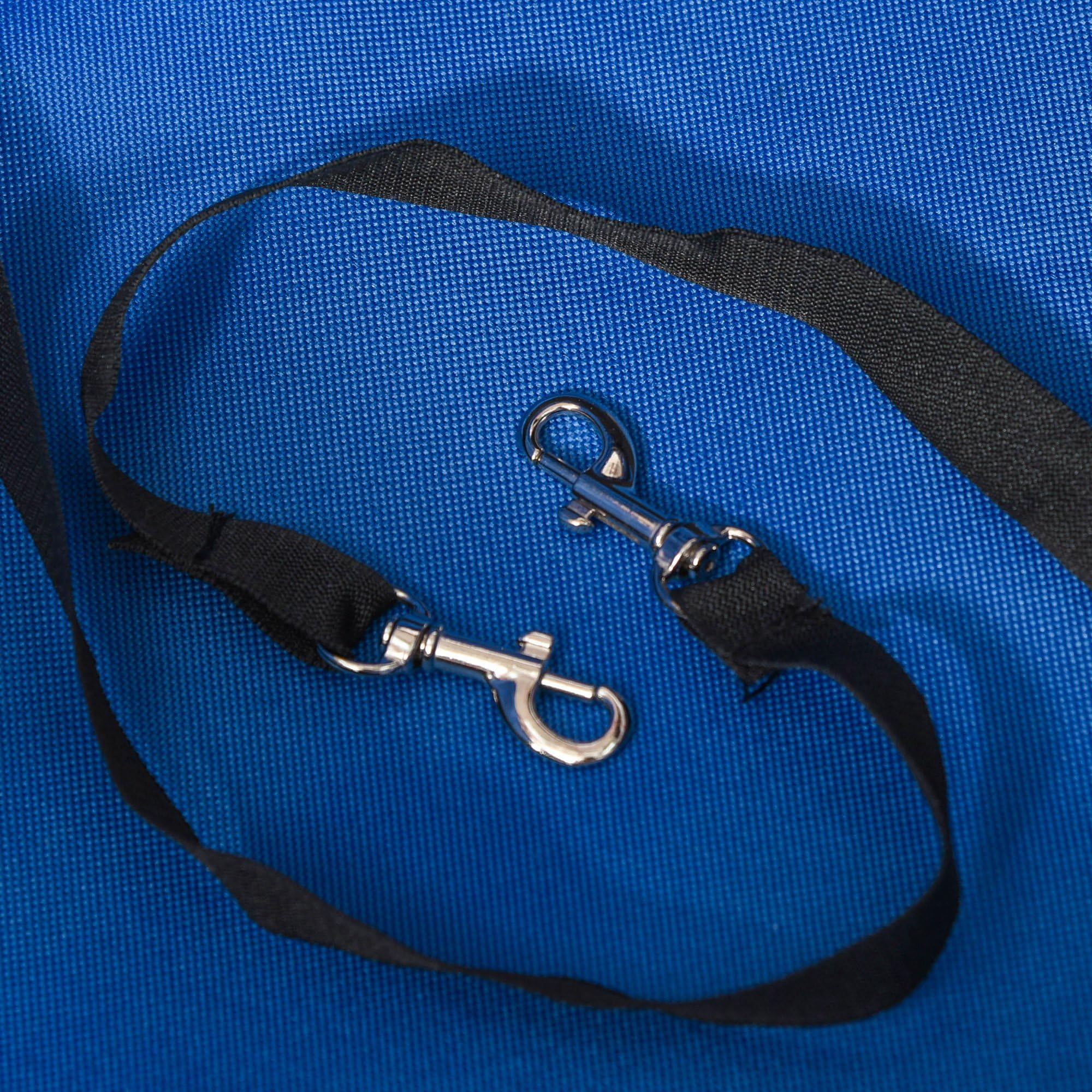 PawHut Poussette pliable pour chiens et chats jusqu'à 4 kg, Bleu | Poussette pour chien et chat, fenêtres en maille, panier de rangement, porte-gobelet