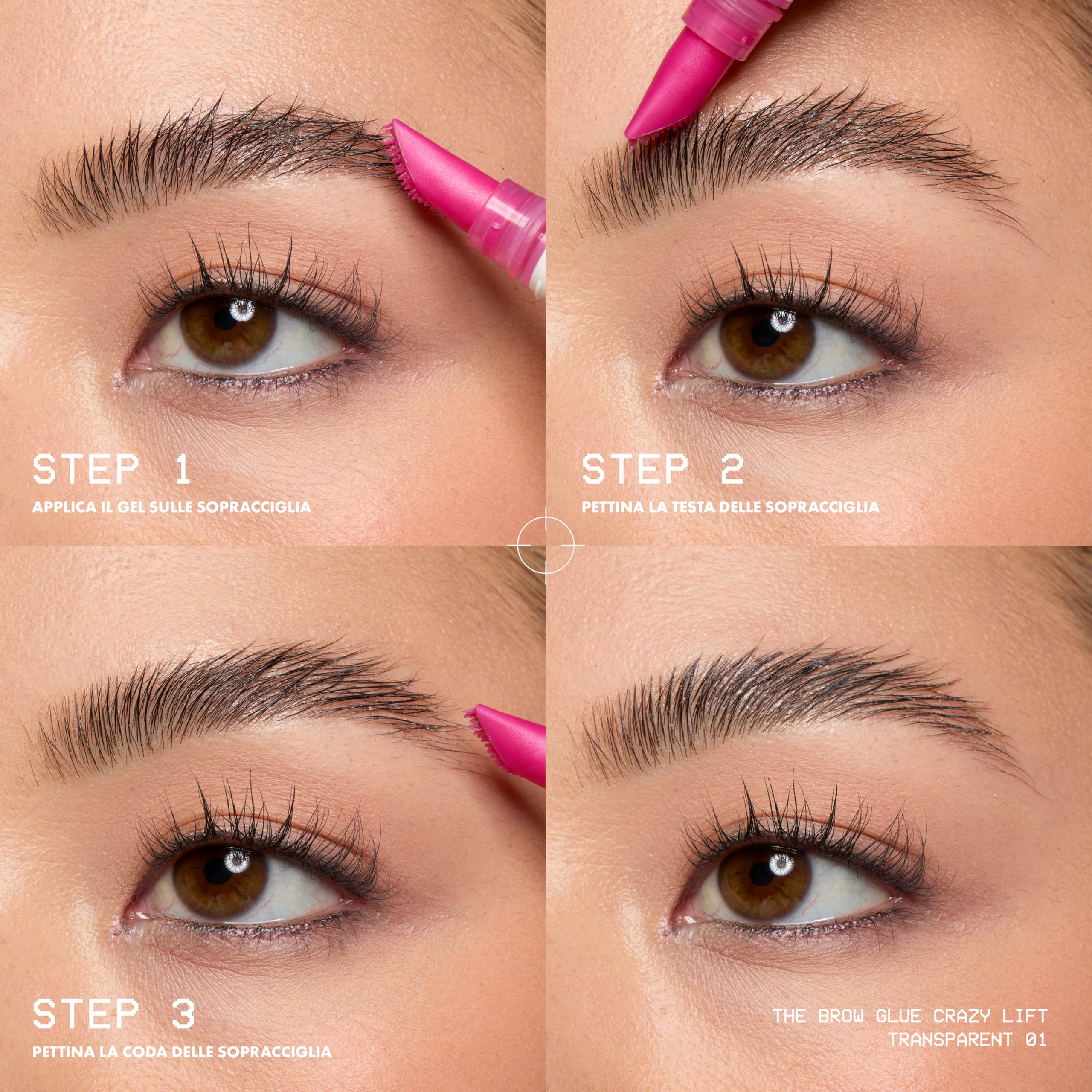 NYX Professional Makeup The Brow Glue Crazy Lift Gel Sopracciglia, Sopracciglia Effetto Laminazione e Fissate, Fino a 24h di Tenuta, Resistente al Sudore, Formula Vegana, 7 ml