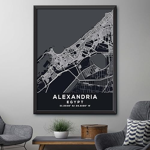 Miniatura 4 de Map of Alexandria, Egypt, Evening (36x48)