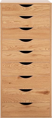 Miniatura 34 de Naomi Home Cómoda de 5 cajones para dormitorio, alta y elegante, con ruedas y estantes de almacenamiento, pequeña para guardarropa, para maquillaje,