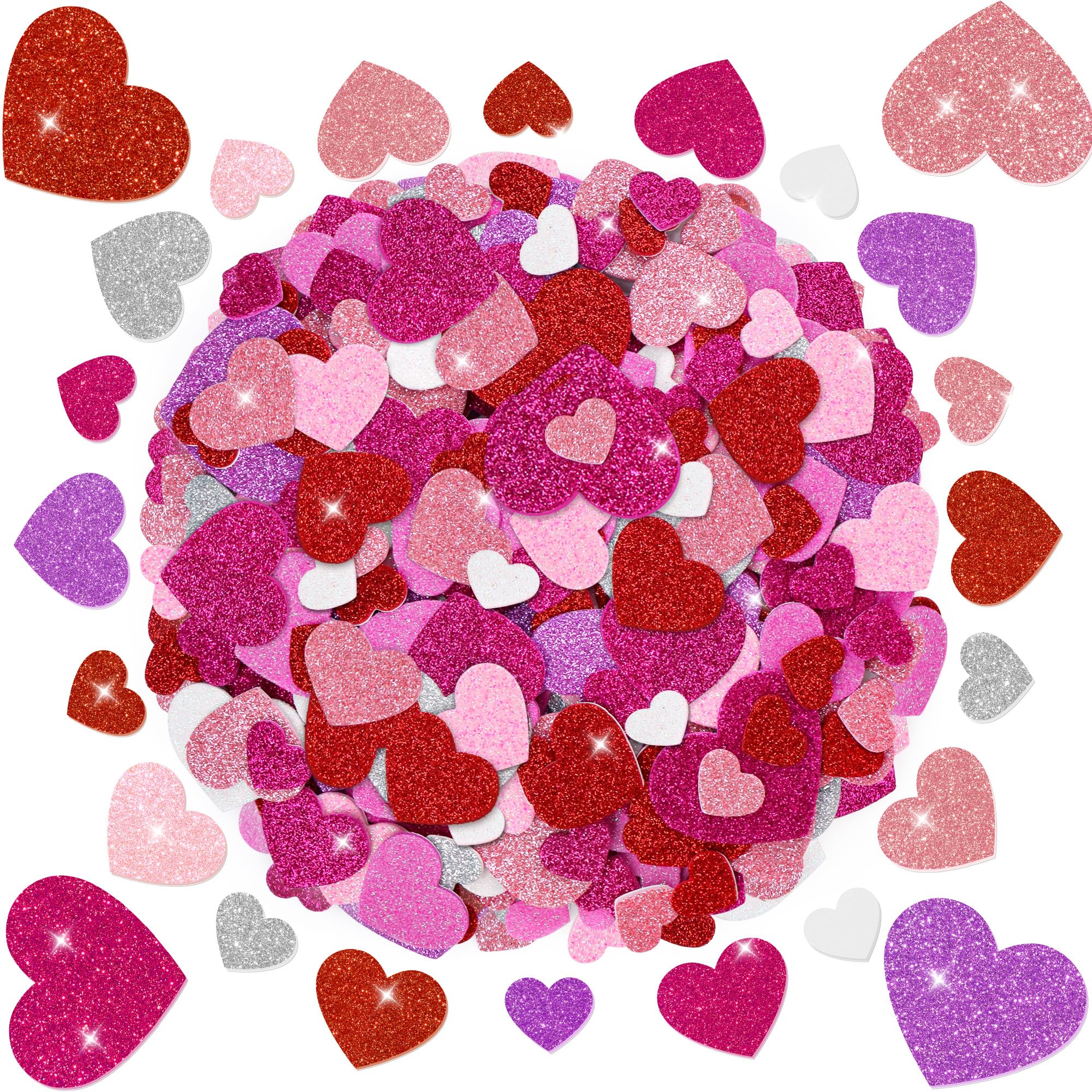 1000PCS Star Stickers Love Heart Stickers Foam Sticker,Colorful-4