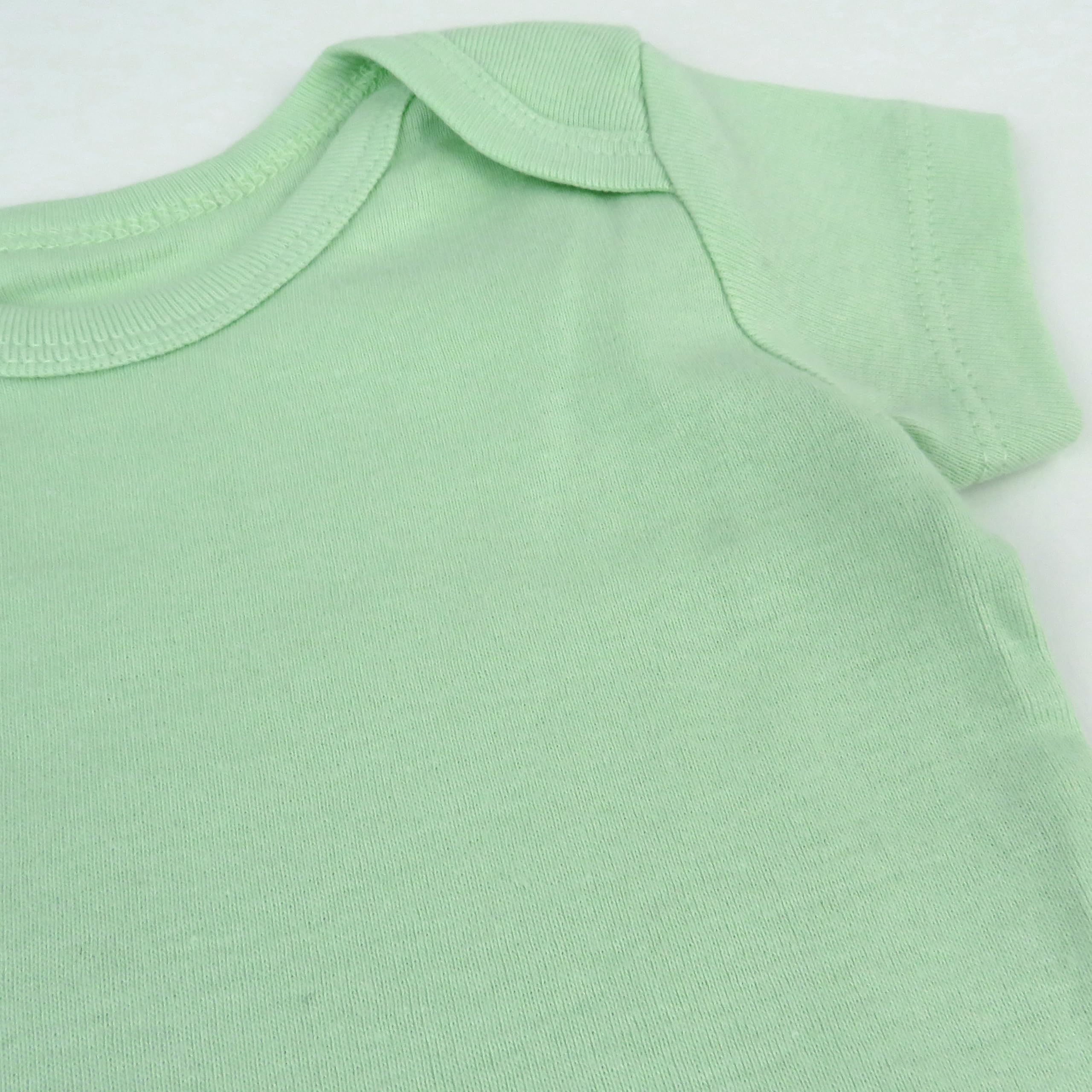 HonestBaby Pack de 5 bodis de manga corta de una pieza 100% algodón orgánico para niños pequeños, niñas, unisex