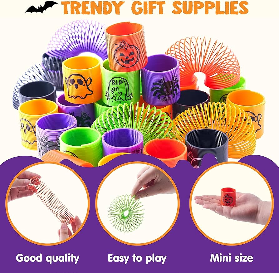 Amazon.com: JOYIN 60 PCS Halloween Coil Spring for Kids, Mini