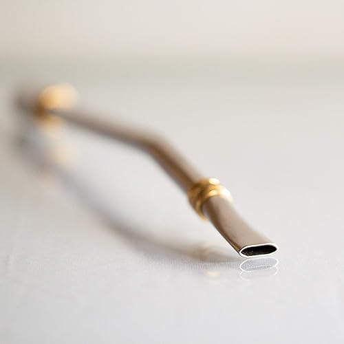 Miniatura 6 de Círculo de bebida Vorenus (Long) Yerba Mate Bombilla (Filtrada Paja) - 6.9 in  17.5 cm - con paño de limpieza de microfibra y funda de transporte