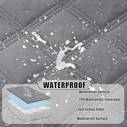 Miniatura 2 de Smiry Manta impermeable para cama de perro de 30 x 70 pulgadas, suave manta reversible para mascotas, lavable, a prueba de fugas, para sofá