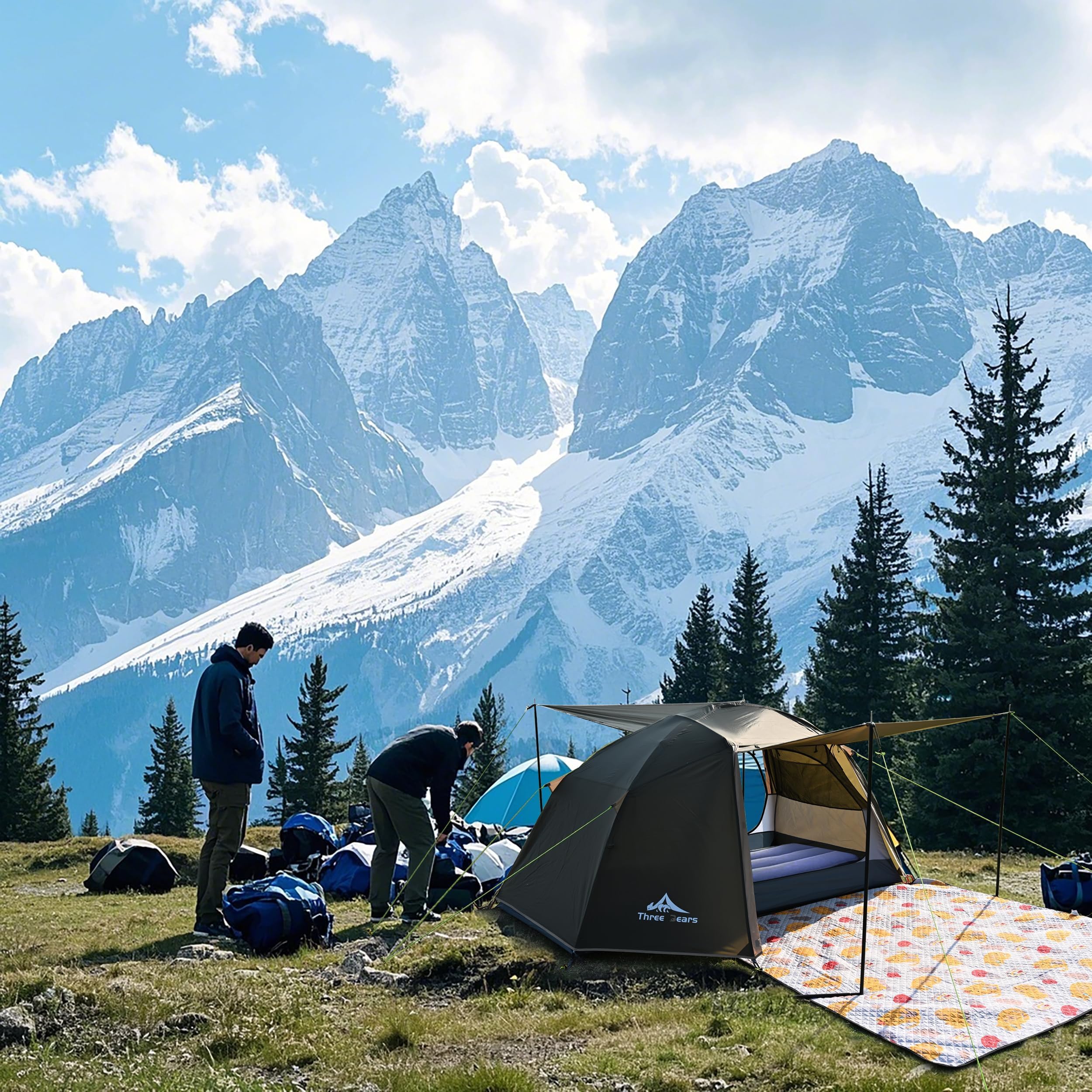 Three Bears Pop Up Zelt Für 4 Personen - Wasserdicht & Schnellaufbau