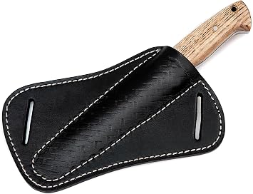 Ottoza Leather Knife Sheaths for Fixed Blade Knives, RIGHT HAND CROSS DRAW Knife Sheath, Leather Knife Sheath for Belt, Leather Knife Holster Belt Knife Holder, Pancake Knife Sheath for Belt No336