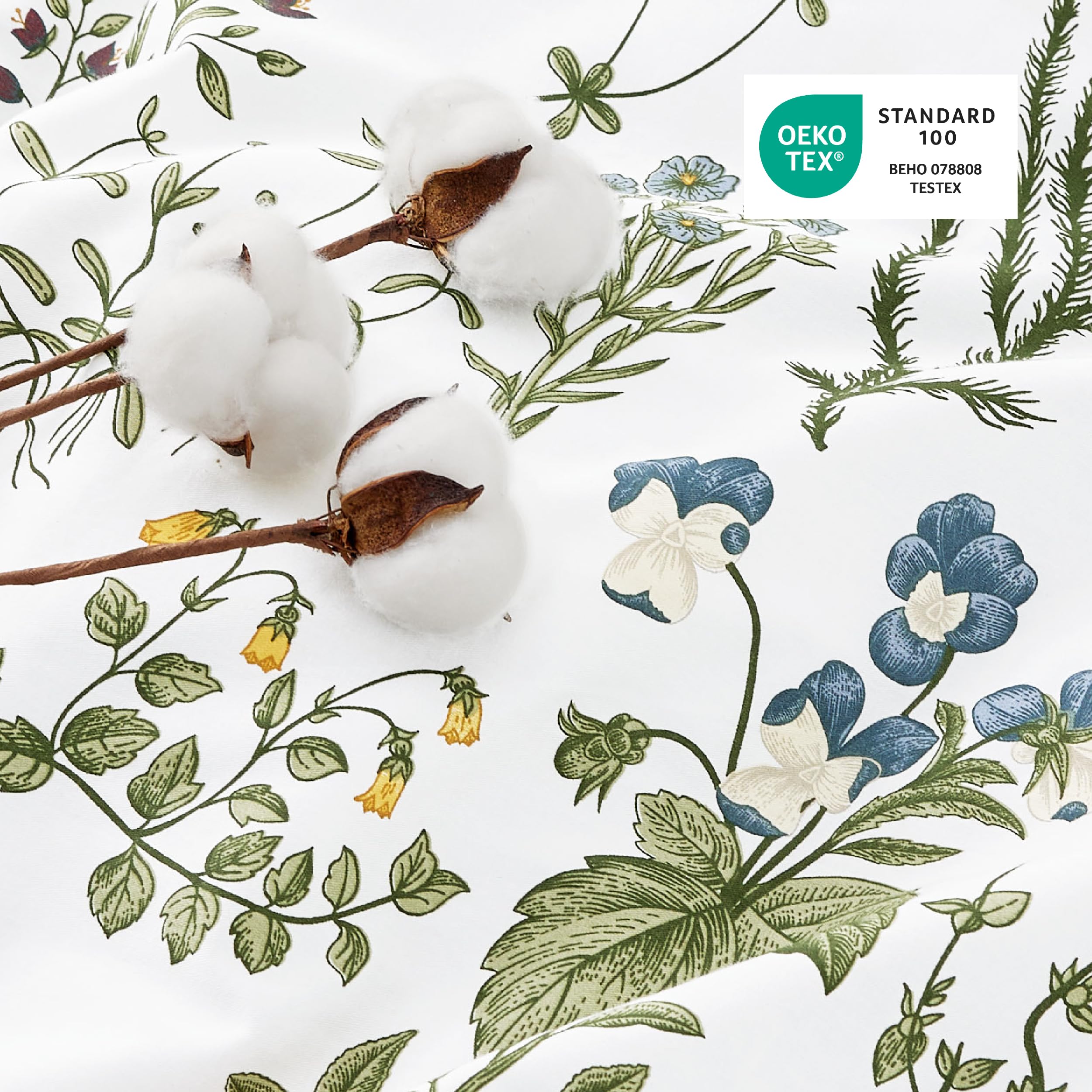 TINA'S HOME Set Copripiumino King Size Reversibile Floreale 3 Pezzi - Microfibra Lavata OEKO-TEX - 264x228 Cm - 2