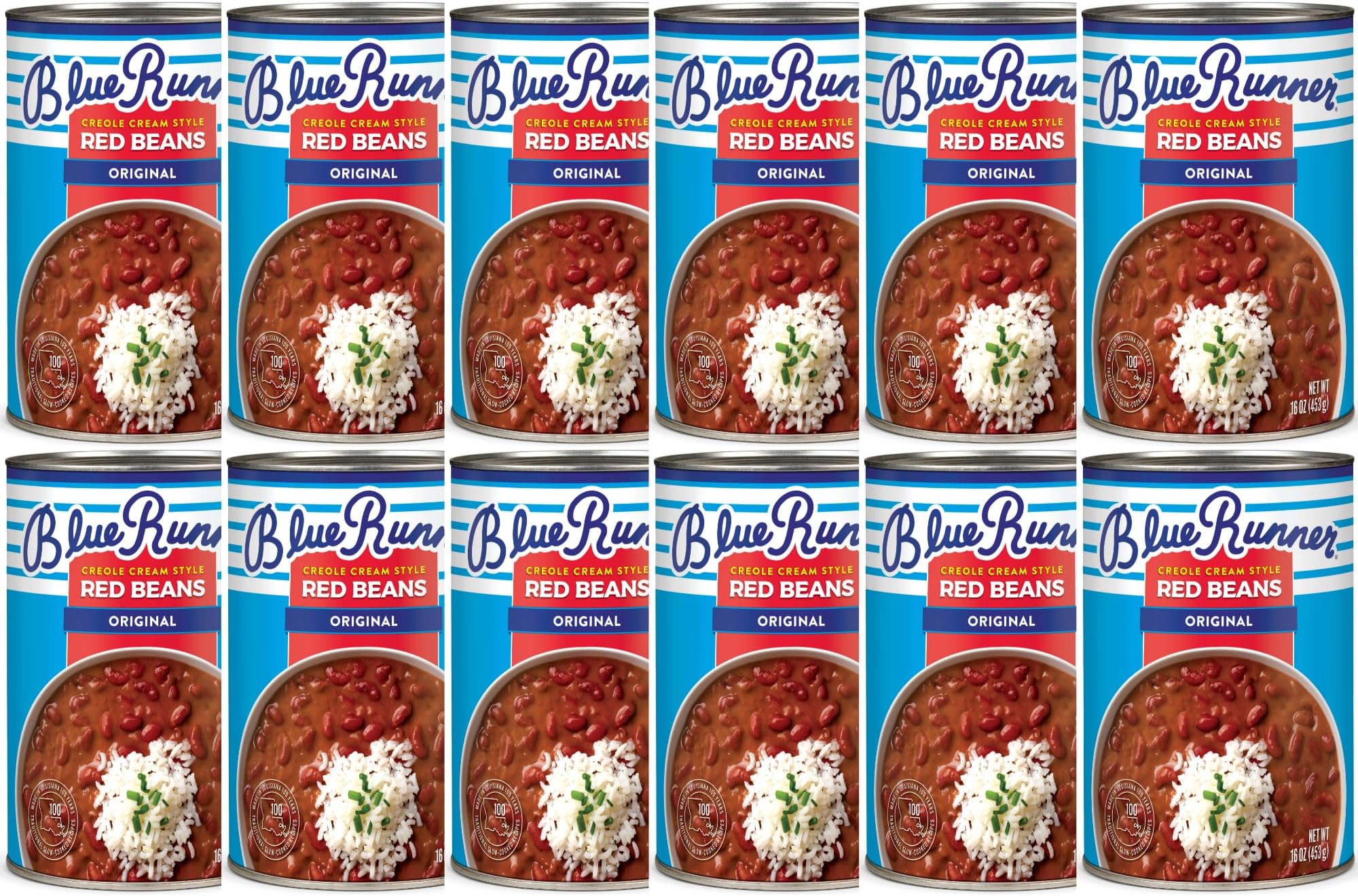 Blue Runner Creole Cream Style Red Beans, 16-Ounce (Pack of 12)
