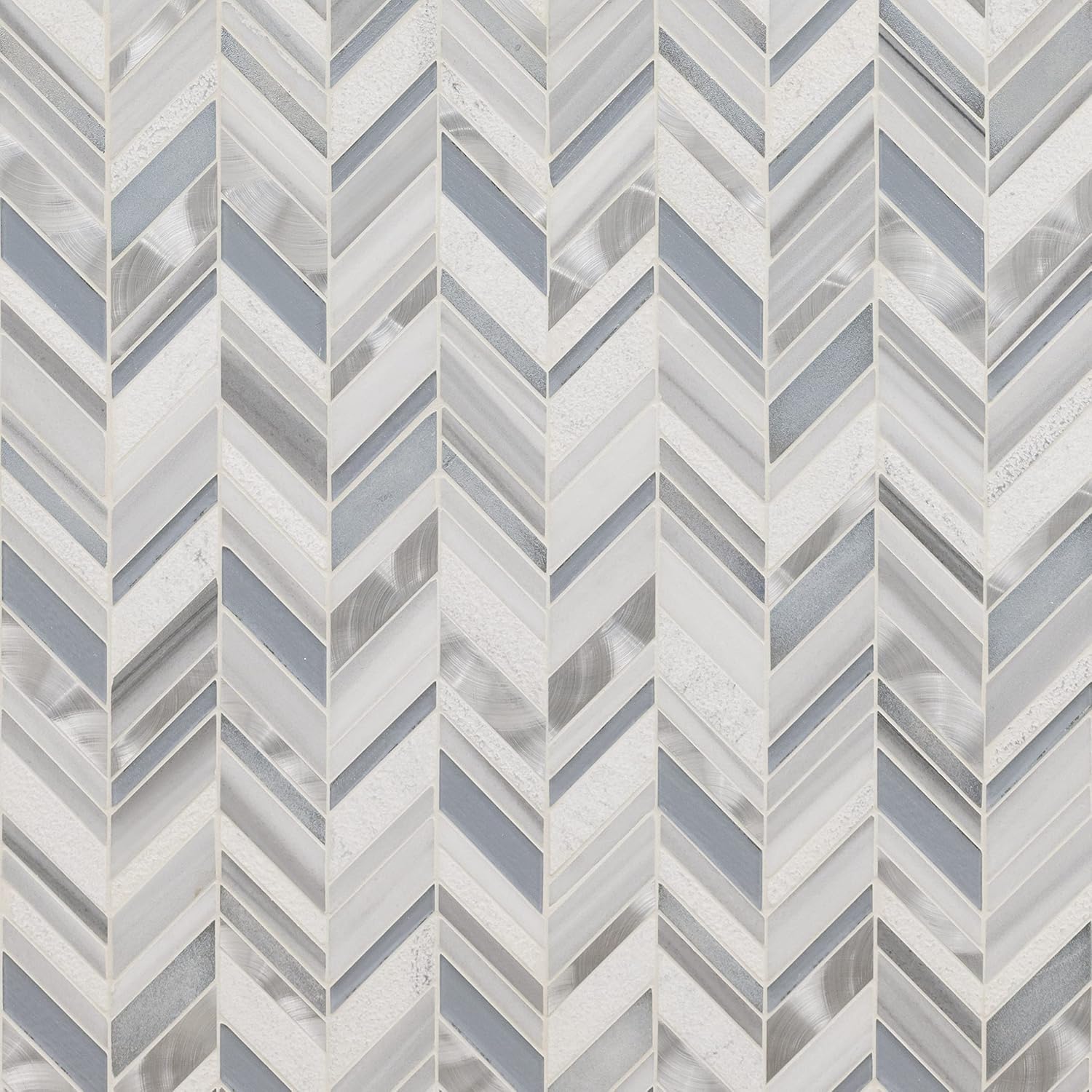 MSI Palisandro Chevron 12 in. x 12 in. Marble Kitchen Backsplash, Bathroom, Accent, Shower Wall, Mesh-Mounted Mosaic Tile Gray