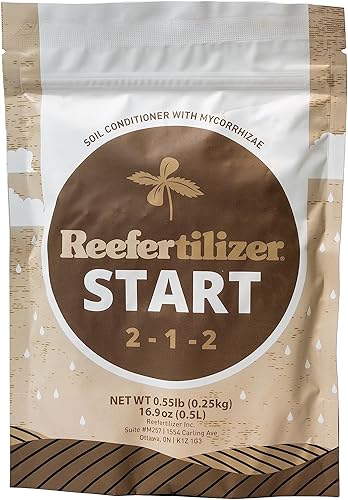 Reefertilizer Comienzo  Harina orgánica de algas marinas con refuerzo de suelo micorrícico para trasplante y aderezo  0.55 libras de algas secas y