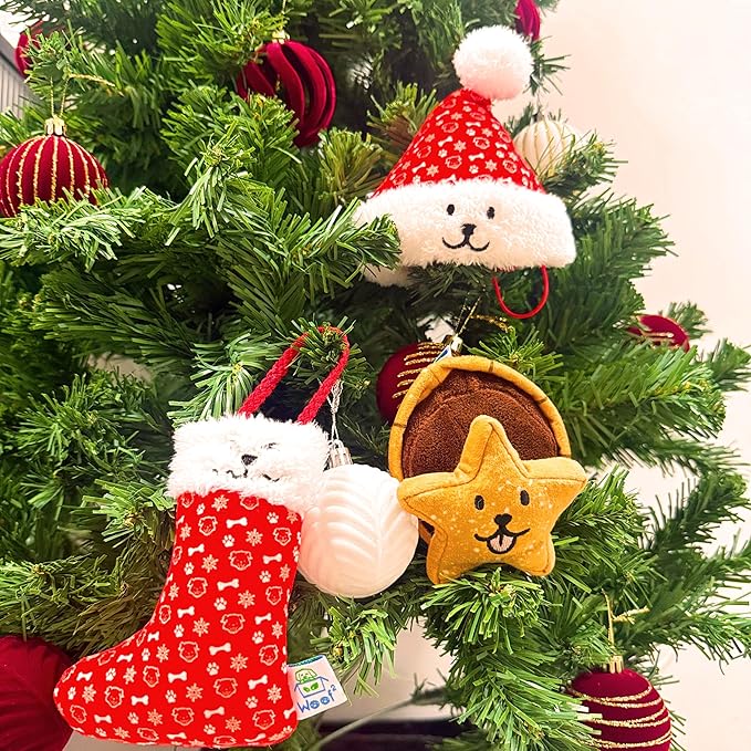 Juguete para Perro Navideño Mince Pie con Squeaky y Crinkle miniatura 7