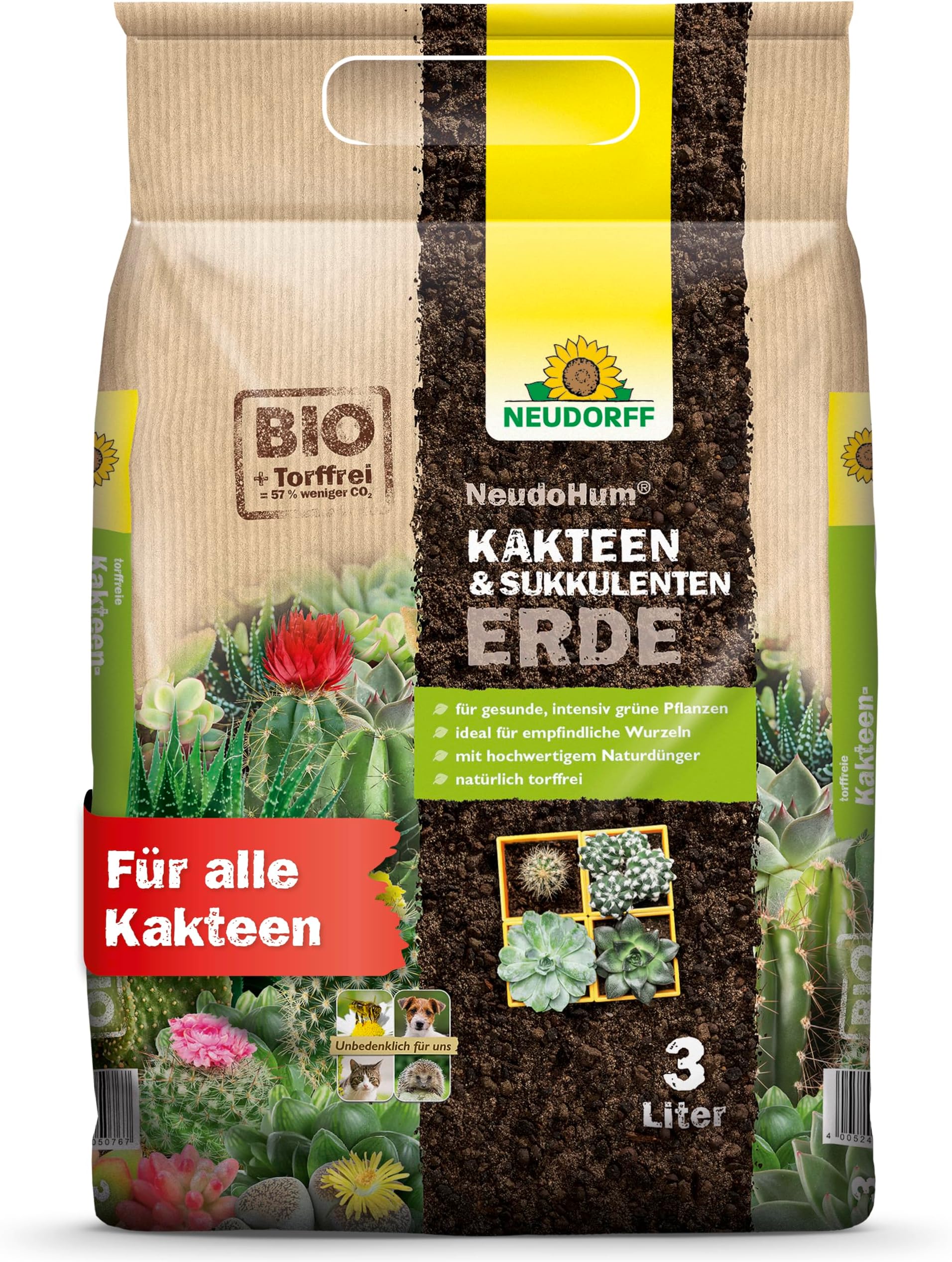 Undergreen by COMPO Cactus Love, Kakteenerde, Erde für Kakteen und Co