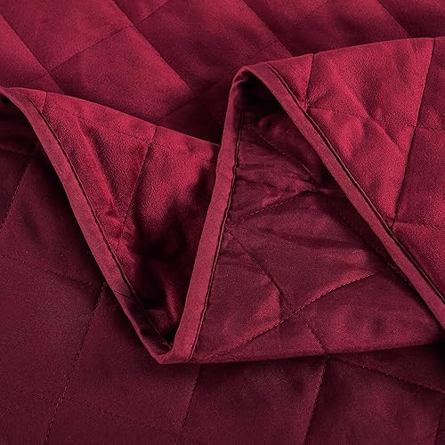 Miniatura 6 de Home Soft Things Serenta - Juego de colcha acolchada de terciopelo de 5 piezas, diseño de diamante, suave, ligero, reversible, para todas las