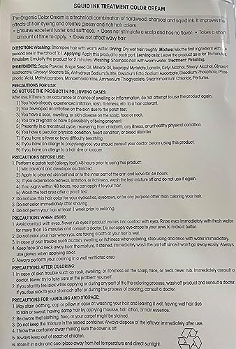Miniatura 3 de Crema con color para tratamiento con tinta de calamar orgánica, primera de 16.9 fl oz y segunda de 16.9 fl oz, para ocultar las canas, sin dolor en