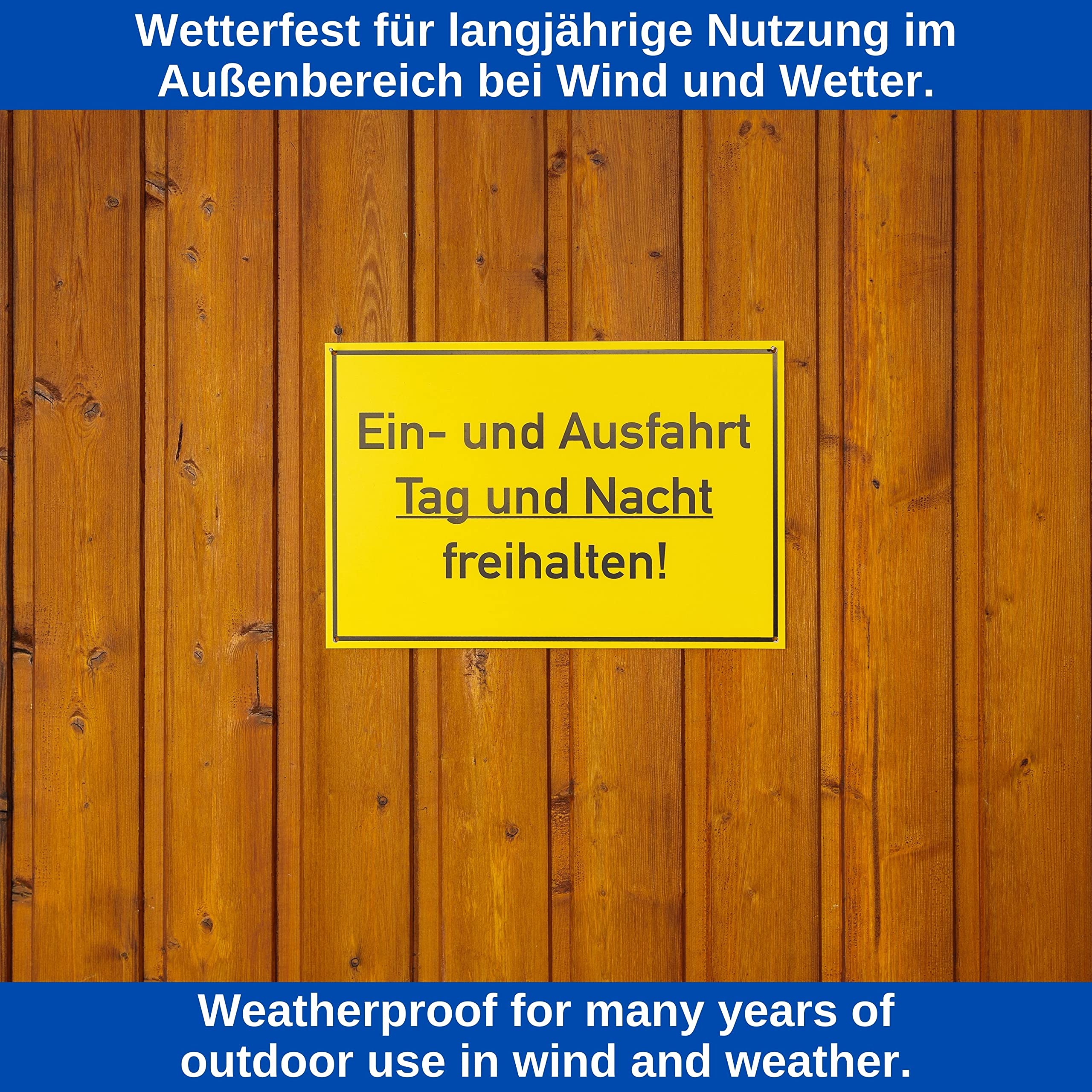 „Einfahrt Freihalten“ Schild – 30x20 Cm, Aluminiumverbund, Wetterfest, Mit Bohrlöchern, Parkverbotsschild