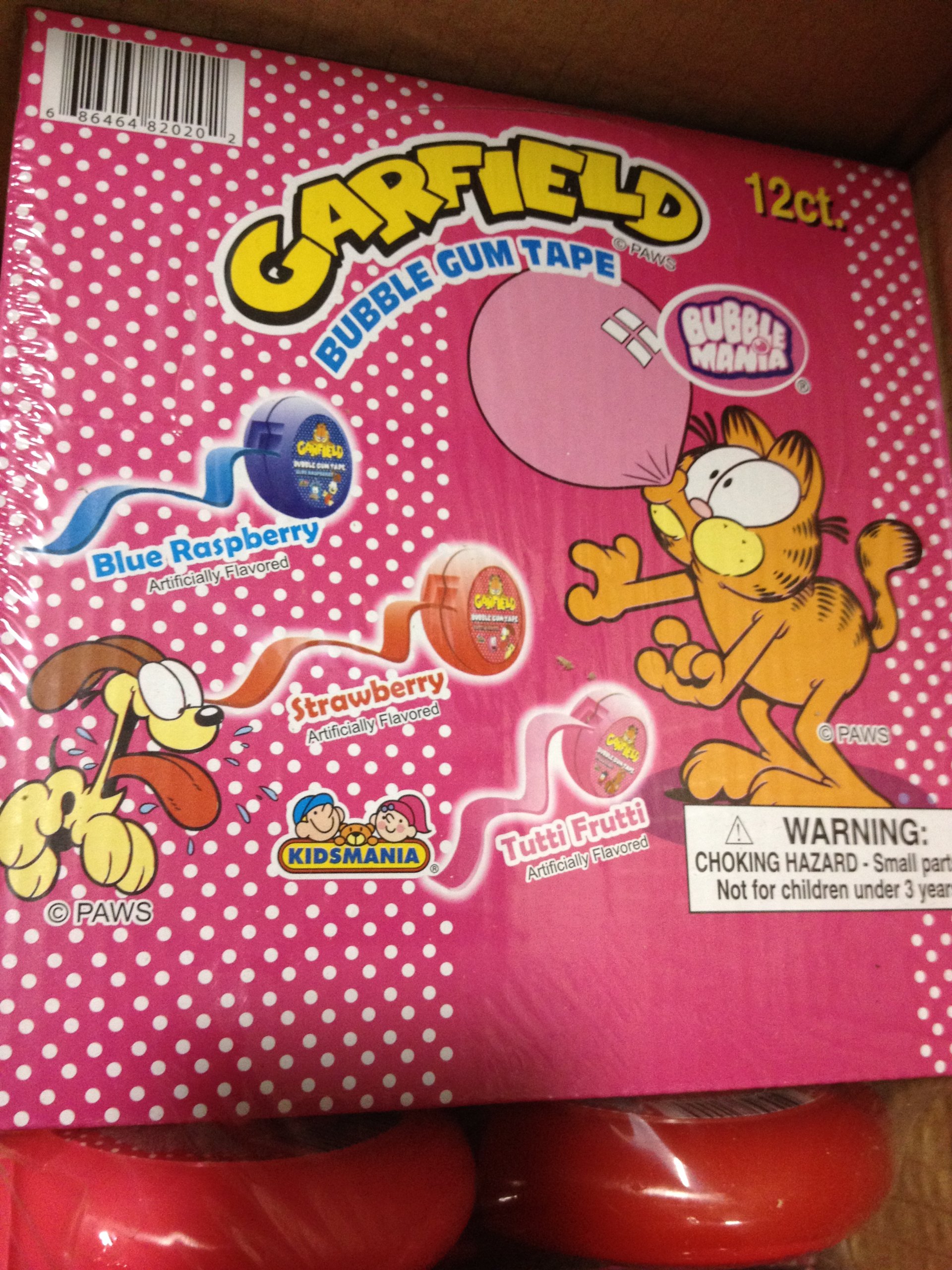 Garfield Bubble Gum Tape 12 count