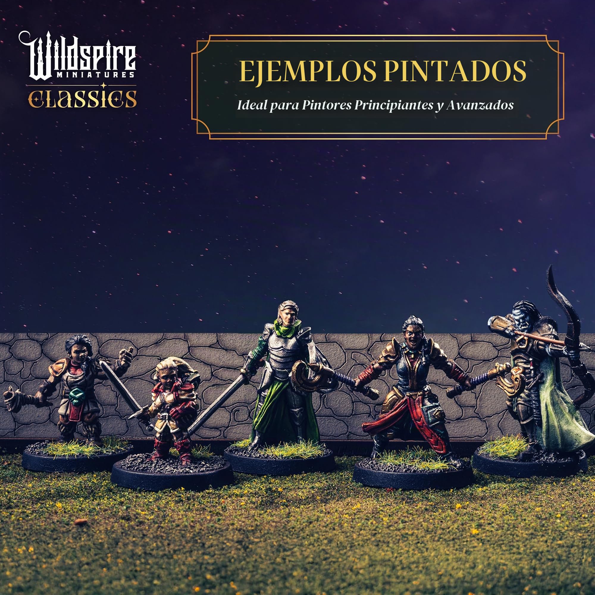 Mercenary Guild II - Héroes Esenciales - 55 Héroes, Personajes Jugadores, PNJ para Miniaturas DND a Granel I 28mm Dungeons Dragons D&D Miniaturas I Miniaturas DND D&D Figuras I Pathfinder, Daggerheart