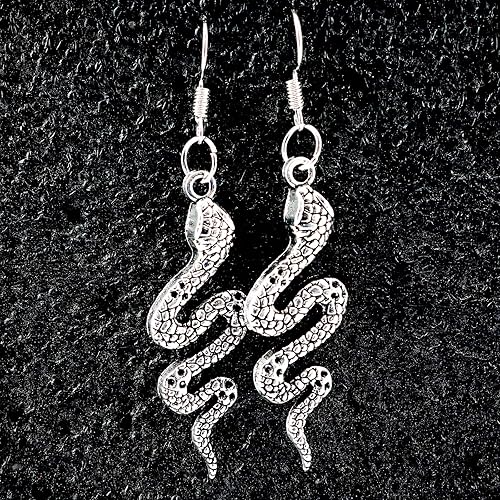 Miniatura 5 de Lind Kitchen 20 dijes en forma de serpiente, accesorios mezclados de metal liso para hacer joyas y manualidades, Metal Plata