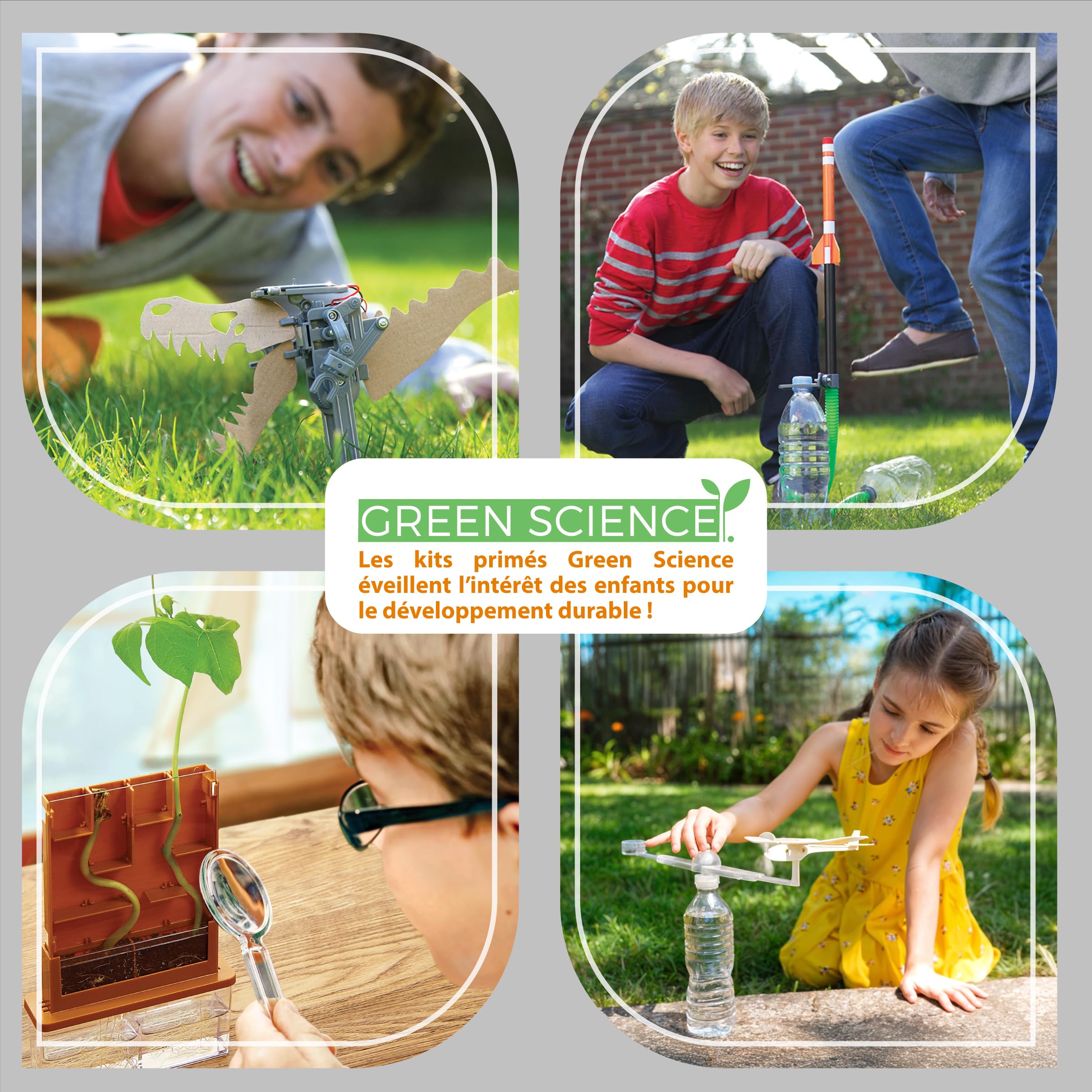 4M Kidz Labs Kit de Fabrication Green Science : Mini Robot Solaire 3 en 1
