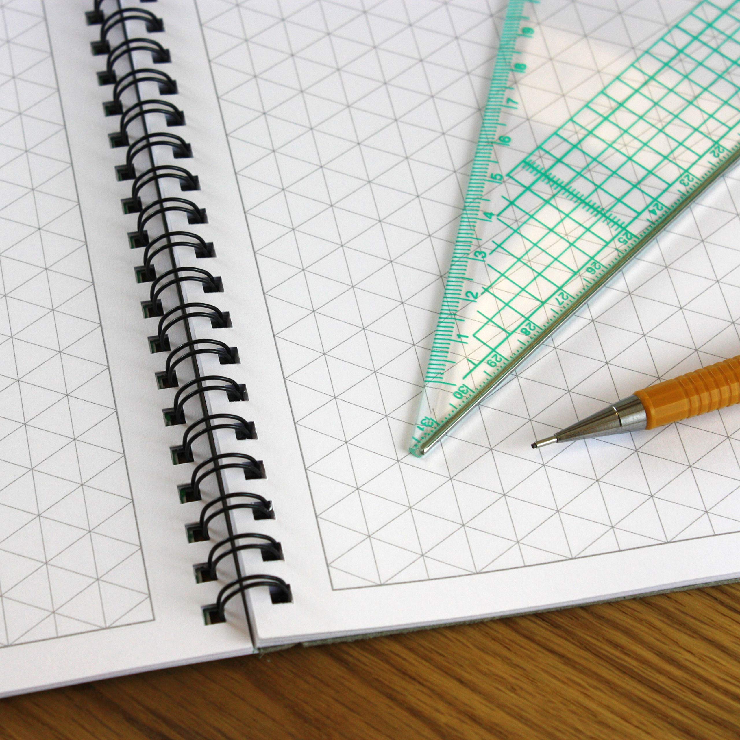 Papier quadrillé isométrique A3 10 mm 1 cm 60 pages 100 g/m²