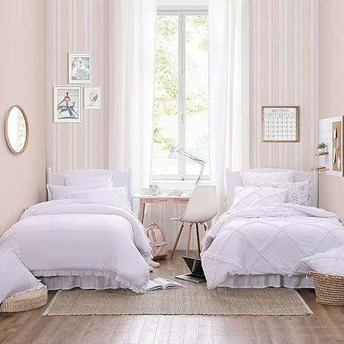 Miniatura 3 de Laura Ashley - Juego de edredÃ³n King, juego de ropa de cama reversible con fundas a juego, decoraciÃ³n del hogar de granja (ojales con volantes