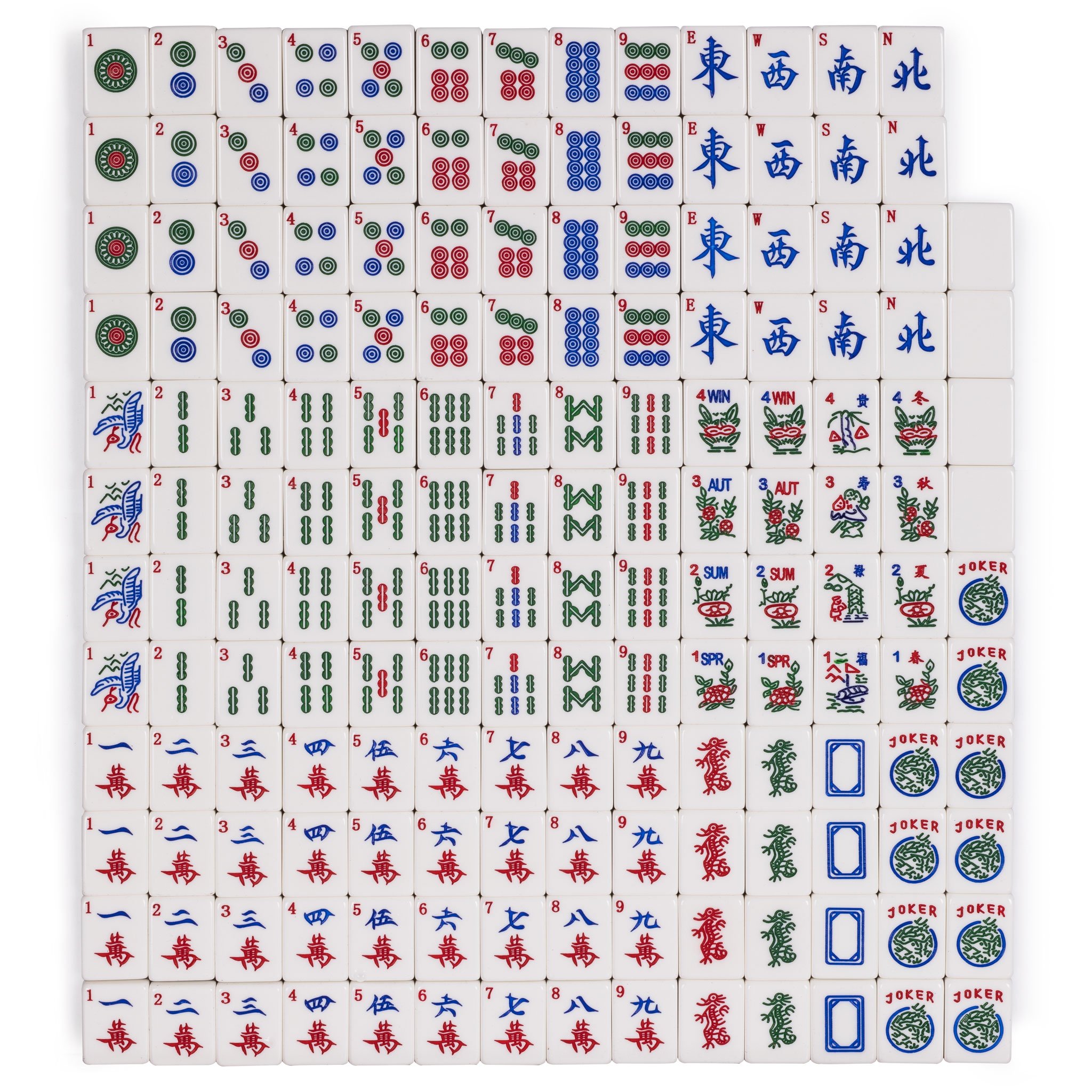 Yellow Mountain Imports Juego de 166 azulejos American Mahjong, Koi (sólo juego de azulejos)