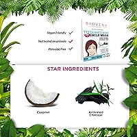 Vista 4 de Biovene Tiras blanqueadoras de dientes con máscara de sonrisa - con carbón activado y aceite de coco, apto para veganos, 14 tiras