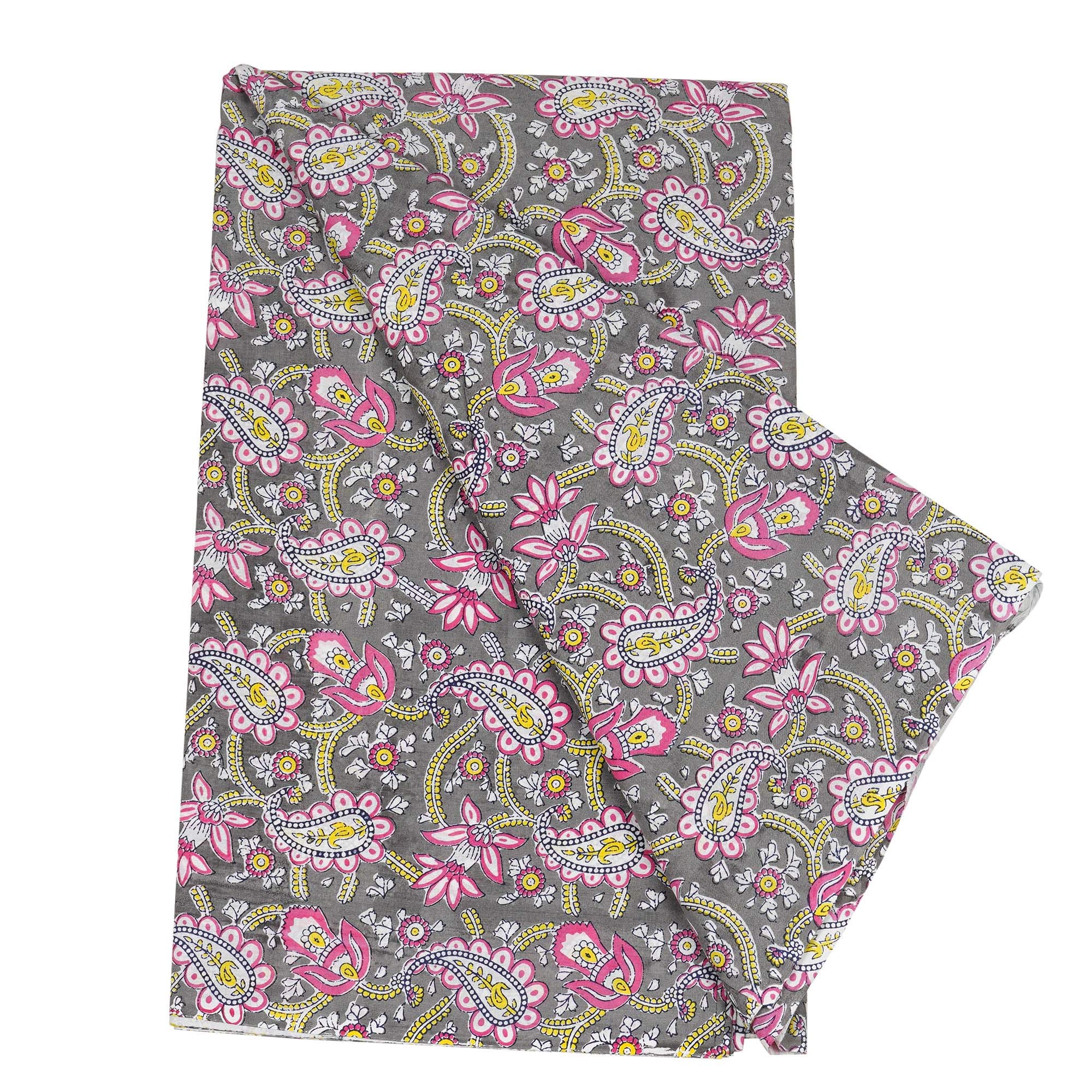 Shoppers PointWomen's Hand Block Bagru Kalamkari Print Pure Cotton Salwar Suit Material for Kurta, Suit, Palazzo Pants(SPFAB019)