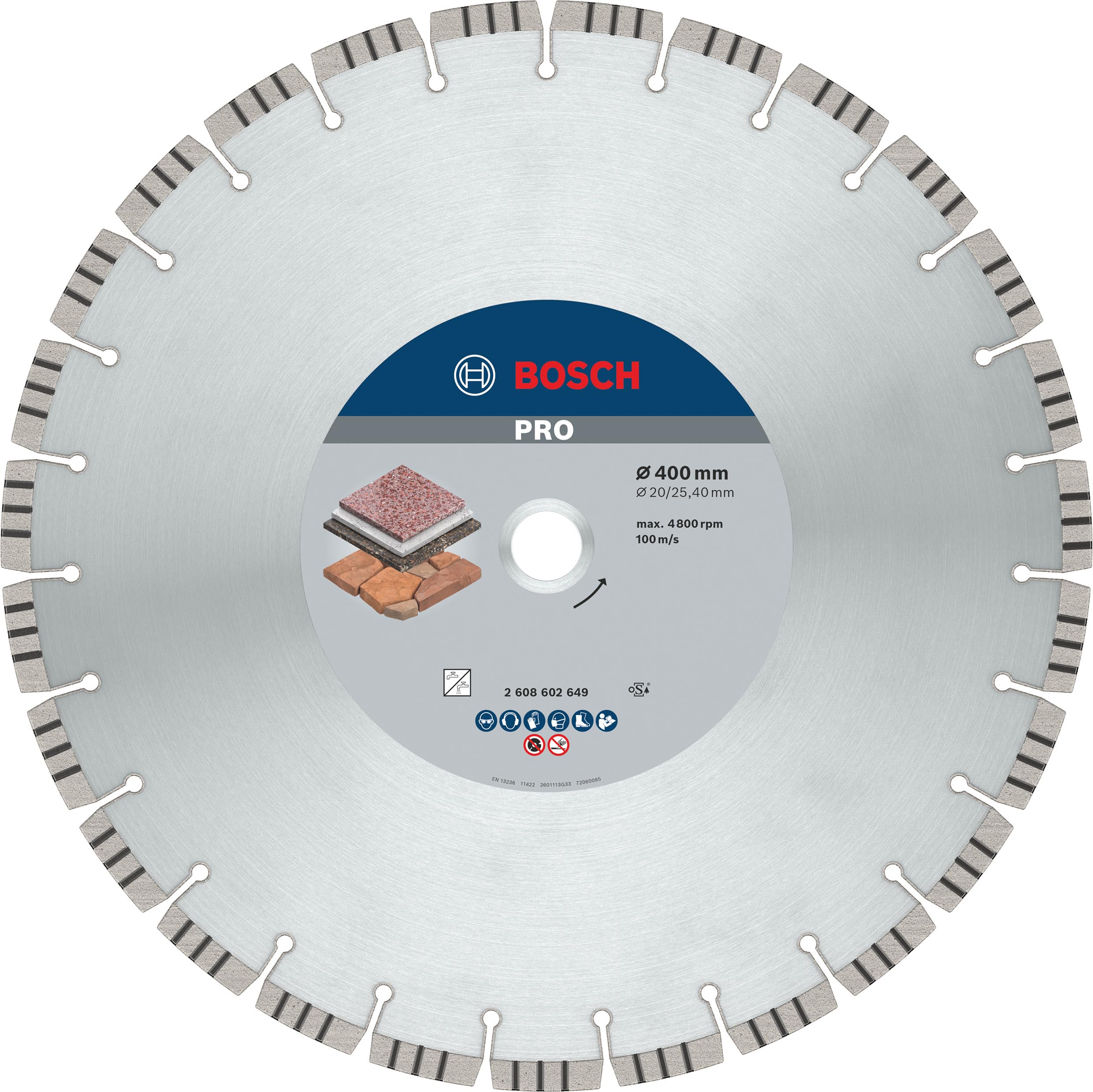 Bosch 1x PRO Stone Diamanttrennscheibe, 400 x 20/25,4 mm