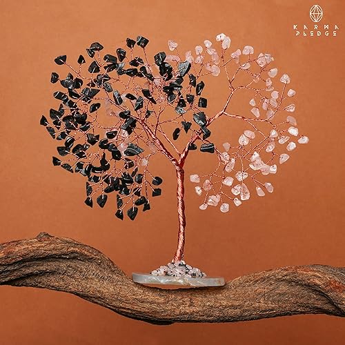 Miniatura 149 de Árbol de la vida de cristal curativo de 7 chakras, árboles bonsái hechos a mano para energía positiva, dinero y buena suerte, árbol para decoración