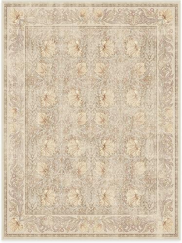 Vista 310 de RUGGABLE x Morris & Co Tapete prémium de pasillo lavable, para pasillo, cocina, entrada, sala de estar, dormitorio u oficina, con base Madreselva