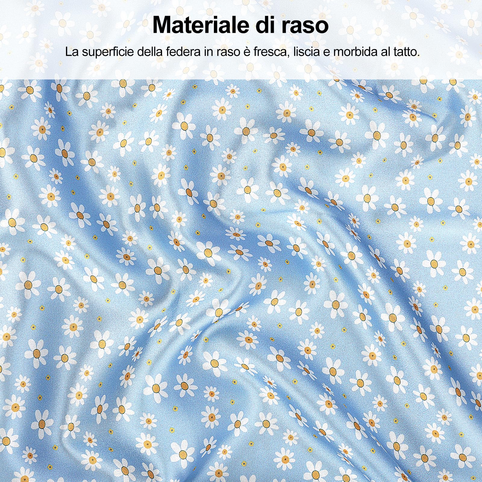 Federe In Raso Lirex 50x75cm - Set Di 2, Antirughe E Per Protezione Capelli, Chiusura A Busta - Foto 14