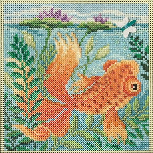 Mill Hill Koi Pond - Kit de punto de cruz con cuentas y botones 2023 Serie de primavera MH142311