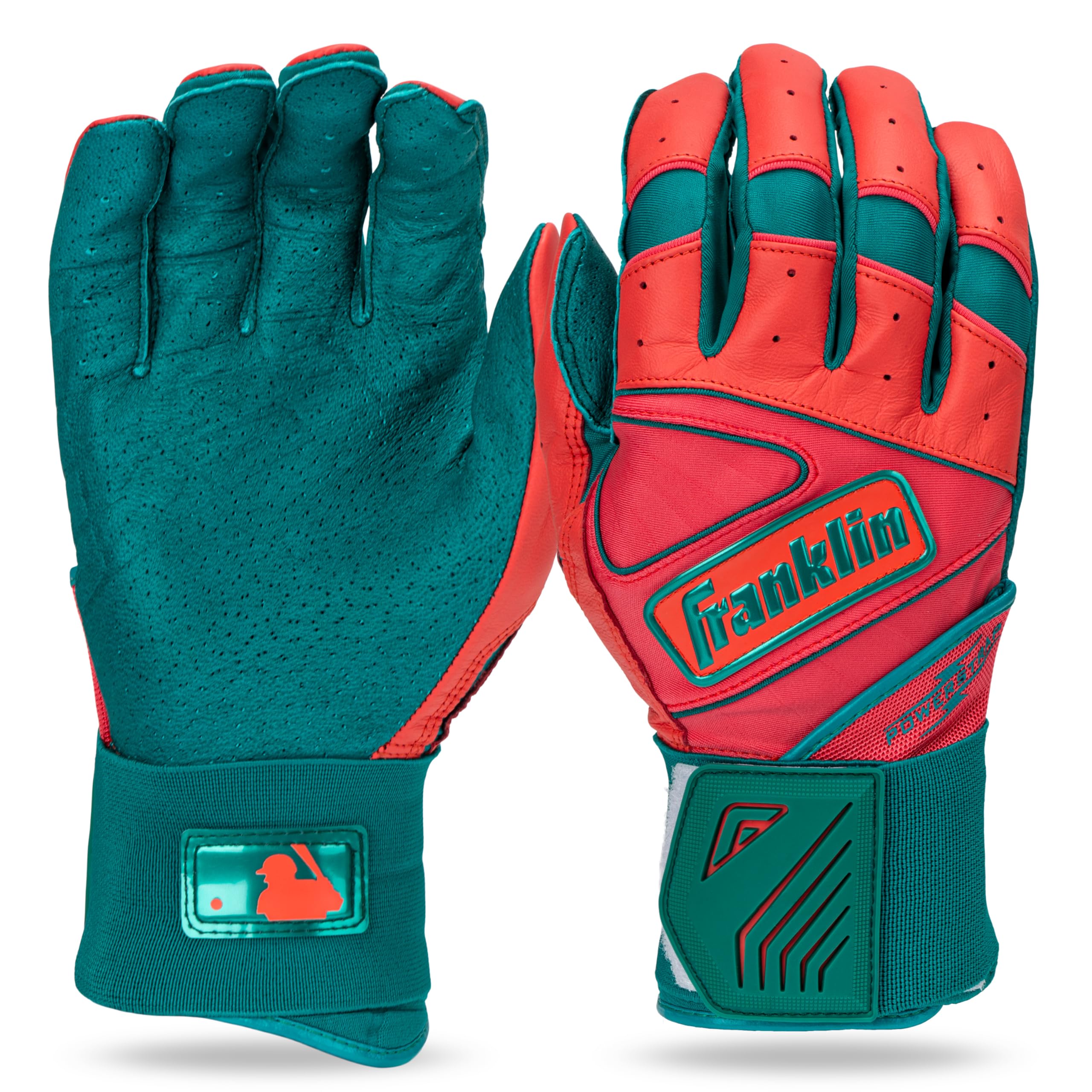 Franklin Sports MLB Batting Gloves - Infinite Powerstrap Baseball + Softball Long Cuff Batting Gloves - Adult + Youth