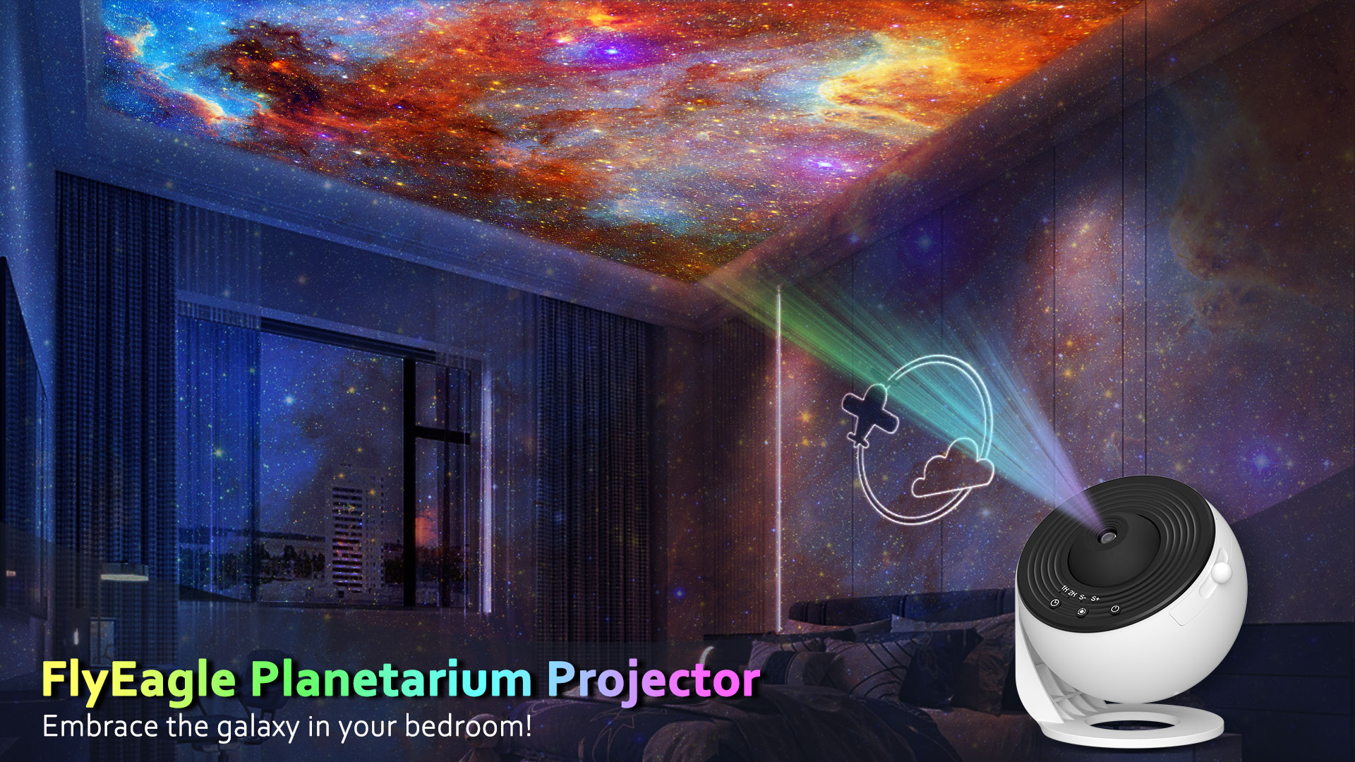 Galaxy Projector for Bedroom, HD Image Star Galaxy Light