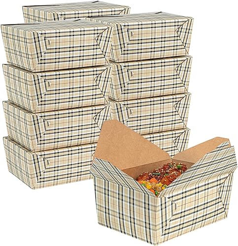 Miniatura 46 de Restaurantware Bio Tek - Cajas para llevar de 45 onzas, 50 loncheras para llevar, con cierre de tabulación, resistentes al calor, desechables, Rojo