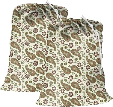 Maishijie 2 x Heavy Duty Oxford Fabric Laundry Bag, 60 x 90 cm, Very Durable Toy Storage Bag, Dirty Clothes, Drawstring with Drawstring Closure, Reusable, Paisley