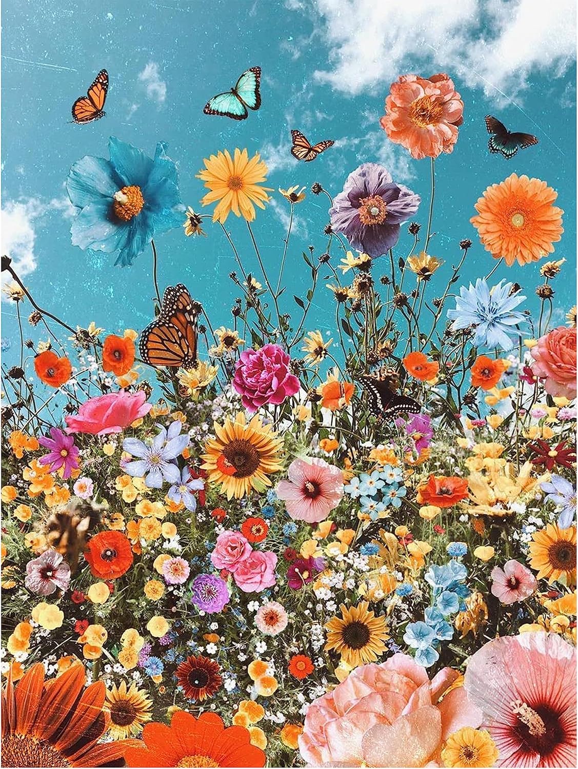 Paint by Number for Adults Flowers,Acrylic Adults Paint by