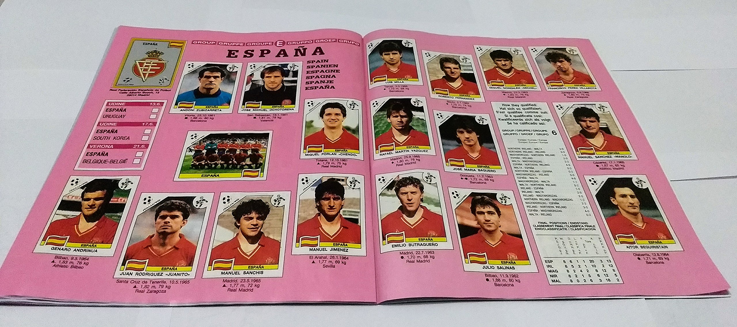 Amazon.com: PANINI World Cup ITALY 90 Album Players Images Printed