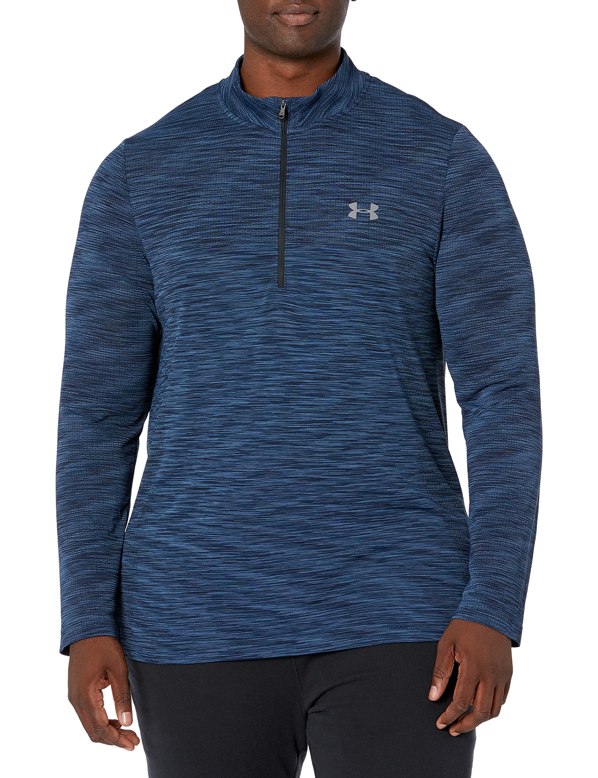 Under Armour Men Vanish Seamless 1/2 Zip Warm-up Top - Black/Graphite (001), Medium