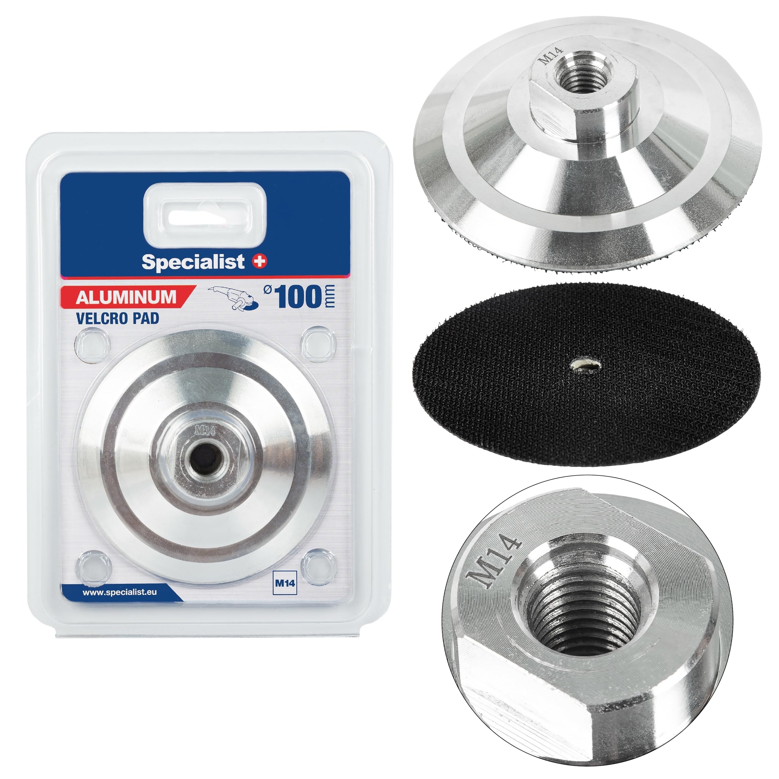SPECIALIST+ Juego de corte de azulejos y pulido de diamante | Kit de 6 piezas con disco de lijadora angular de 125 mm, almohadilla de soporte de velcro y almohadillas de pulido húmedas de grano 50–400