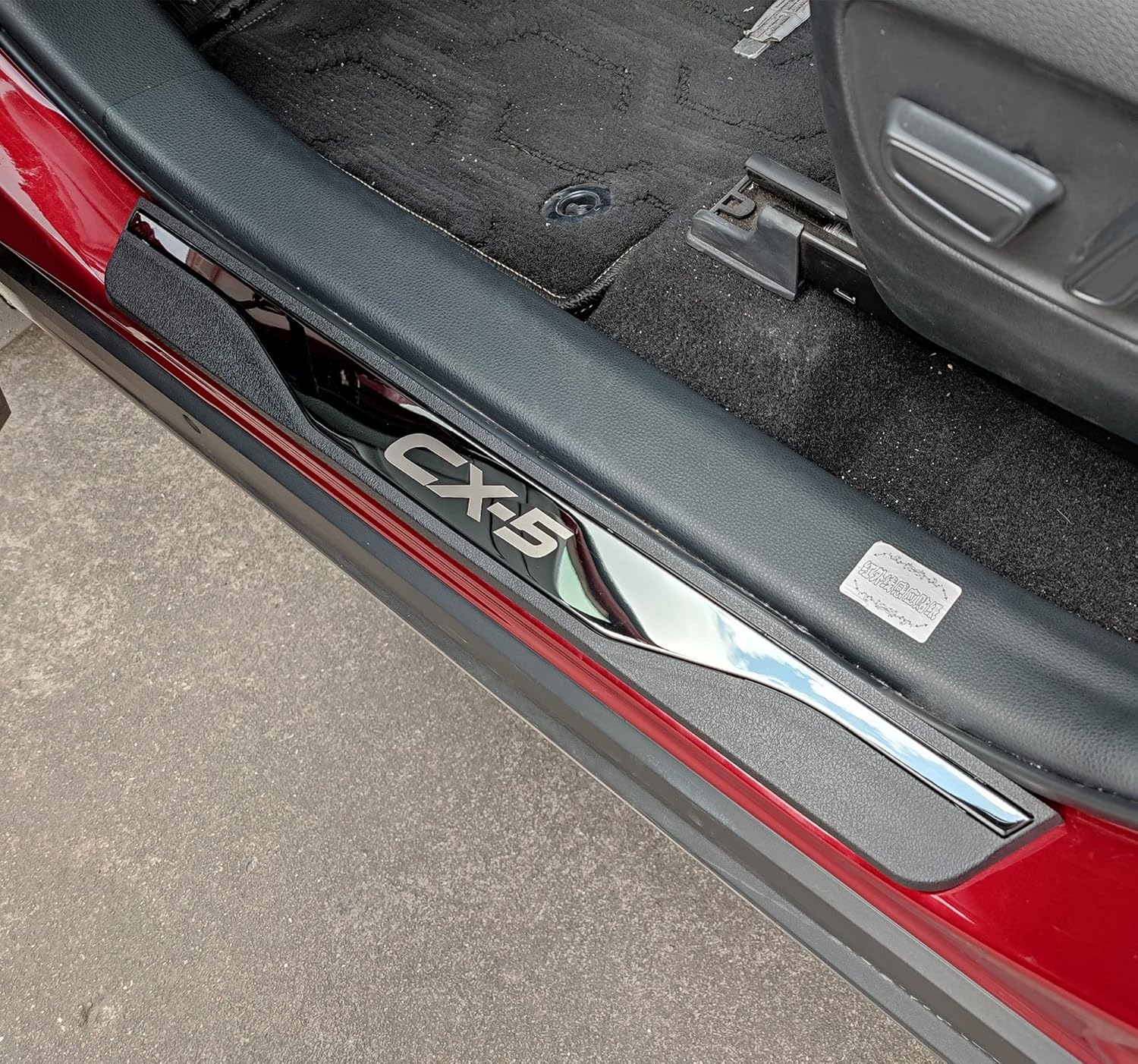 GZBFTDH Door Sill Trim Plates Compatible with Mazda cx-5 cx5 2013-2022 2023 2024, Accessories Parts Protector Door Entry Guard Plate Trim Cover Auto Interior Accessory Kick Panels Scuff