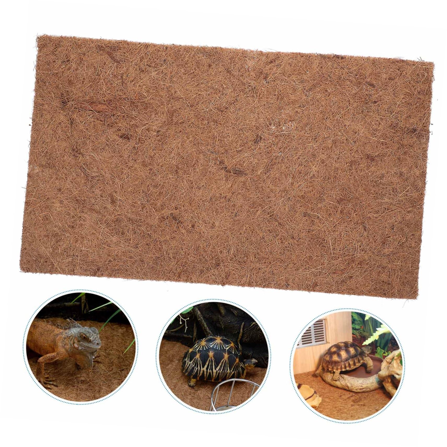 TOYANDONA Tappeto per Rettili in Fibra di Cocco 4 Pezzi Marrone caffè | Serpenti e Rettili, Uso Domestico e Negozi per Animali, Naturale e Sicuro, Morbido e Confortevole