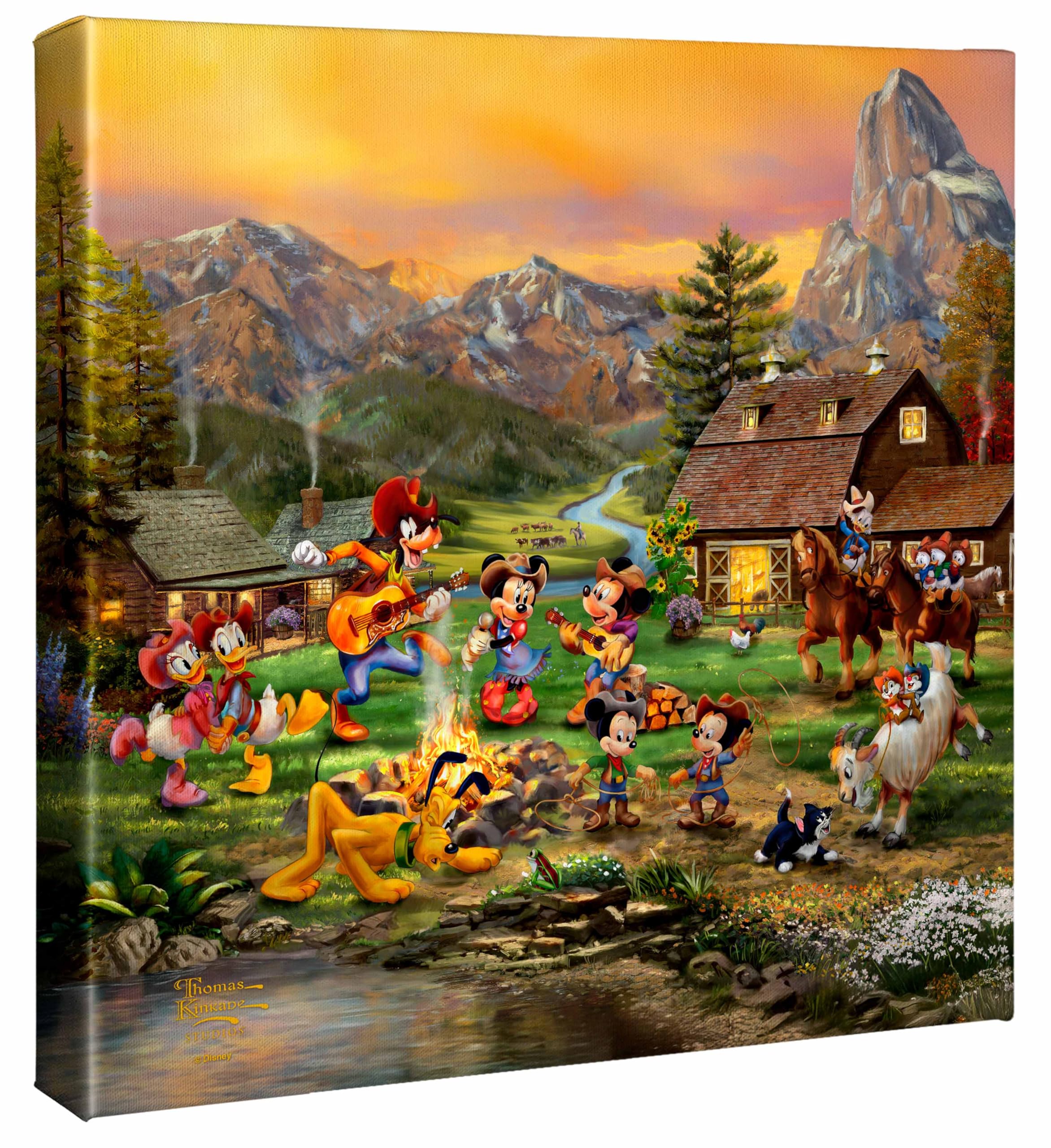 Amazon.com: Thomas Kinkade Studios Disney Mickey and Minnie Rocky