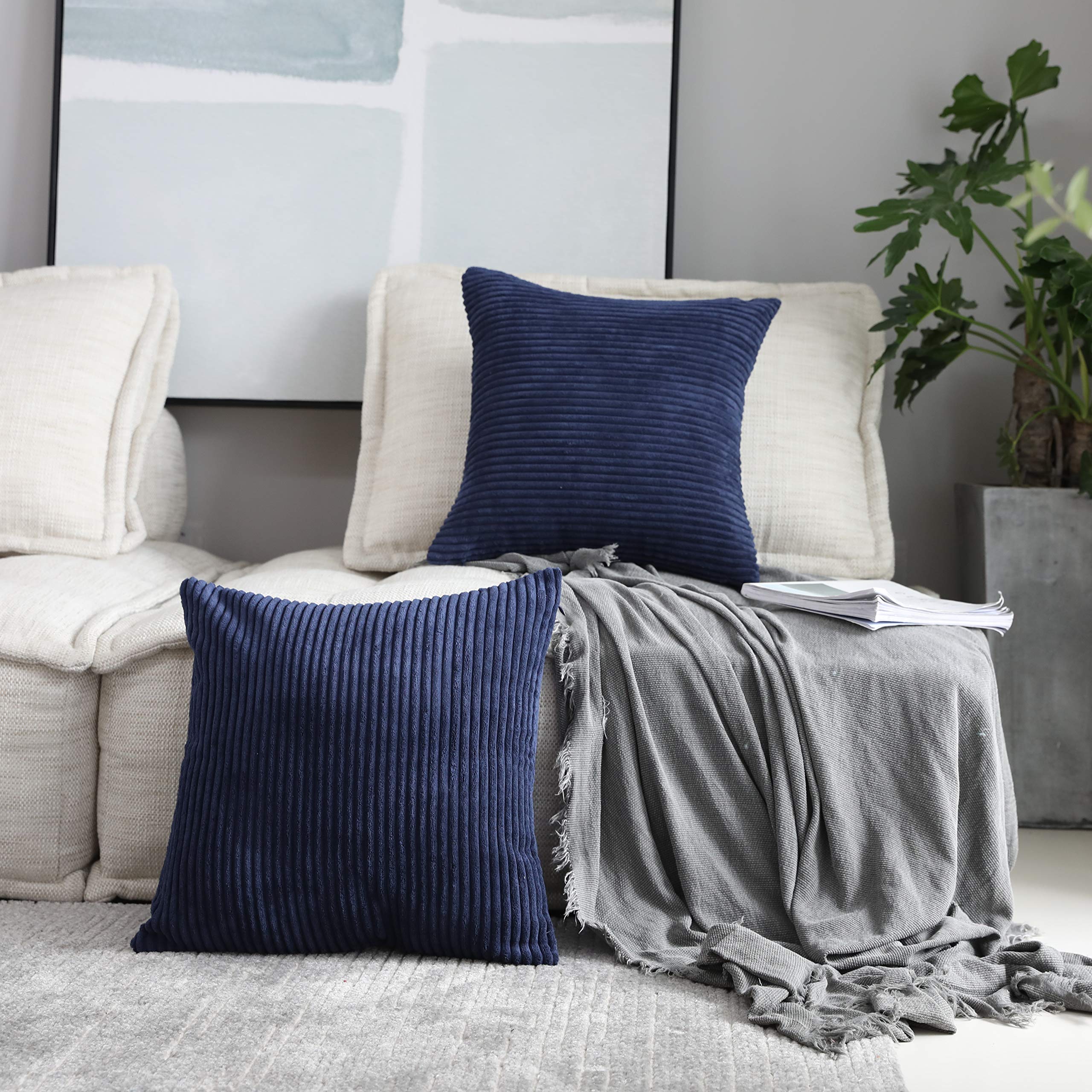 Amazon.co.jp: Home Brilliant クッション 45x45 クッション カバー 18