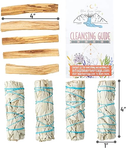 Miniatura 2 de 4 barras de salvia blanca + 5 palitos de Palo Santo de Perú ~ para manchas, limpieza de humo, hogar u oficina, uso espiritual, meditación